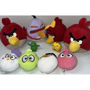 Angry Birds Assorted Plush Commonwealth Burger King Lot Of 8